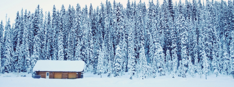 winter mountain huts